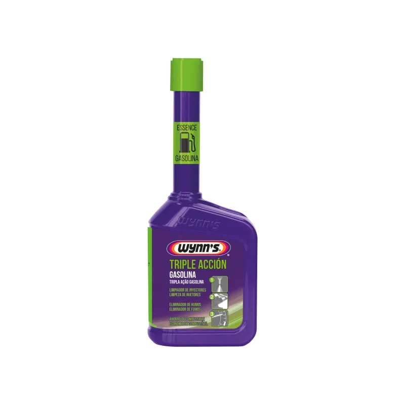 Aditivo triple acción gasolina Wynns | Botella de aditivo en Recambios Centro